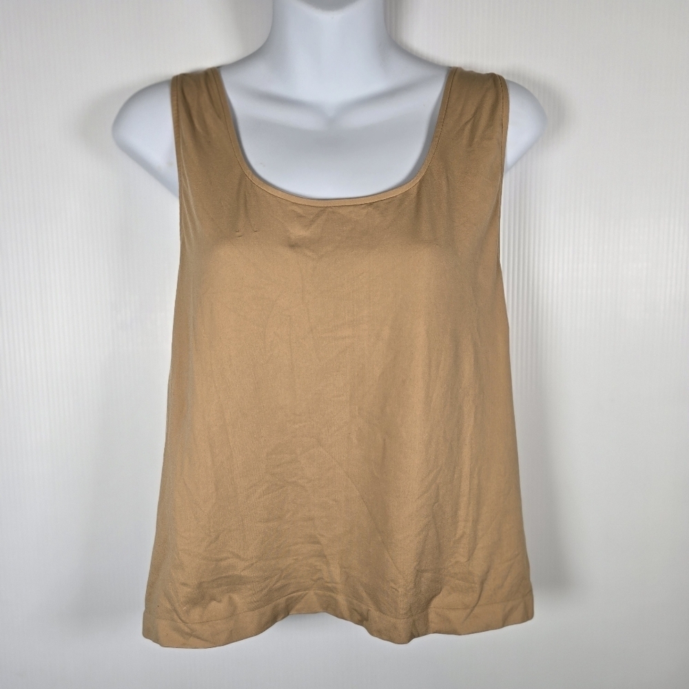 Skims Smooth Essentials Sleeveless Crop Tank Top Tan Size 2X Like New